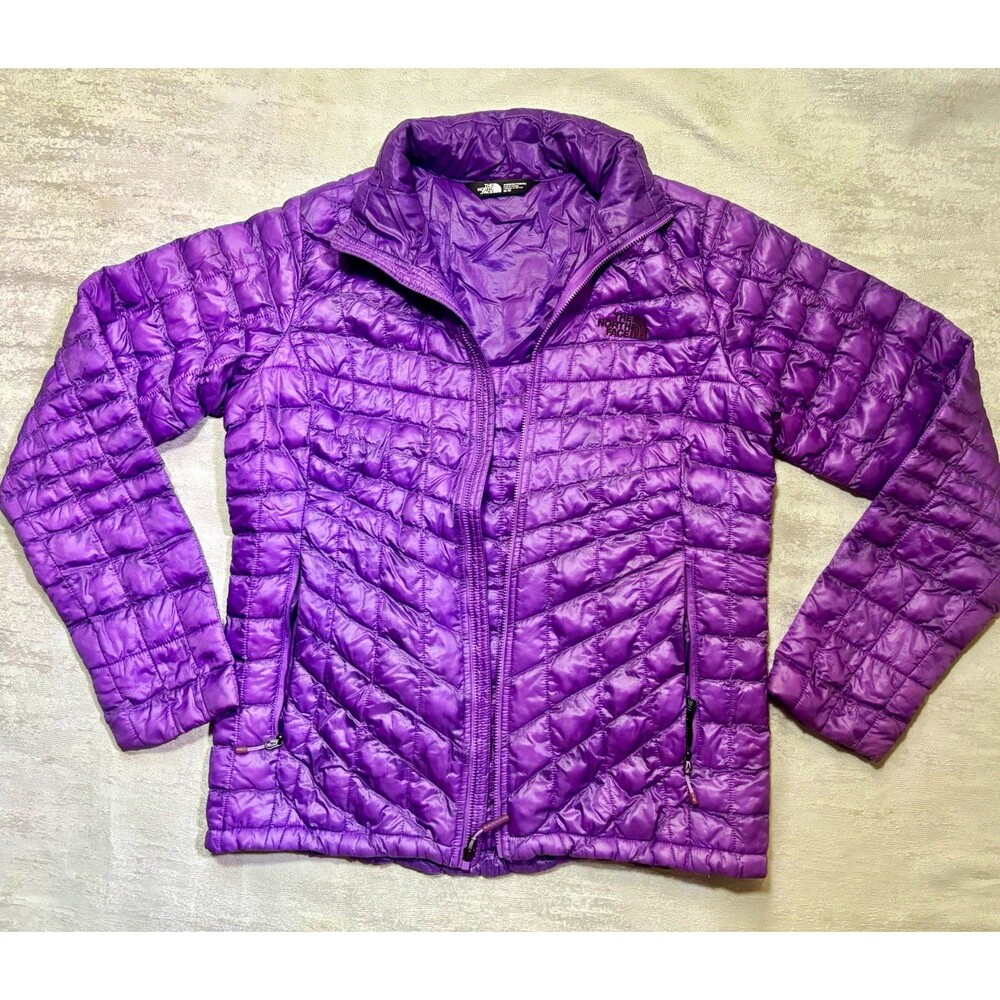 The North Face Thermoball Women’s Purple Quilted Puffer Full Zip Jacket M